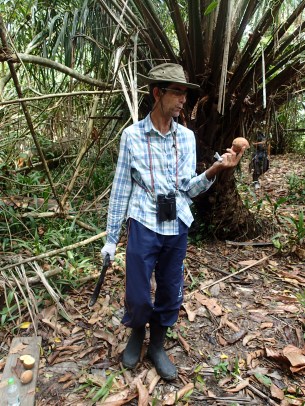 Our guide, Edgivan, teaching us about jungle fruits.